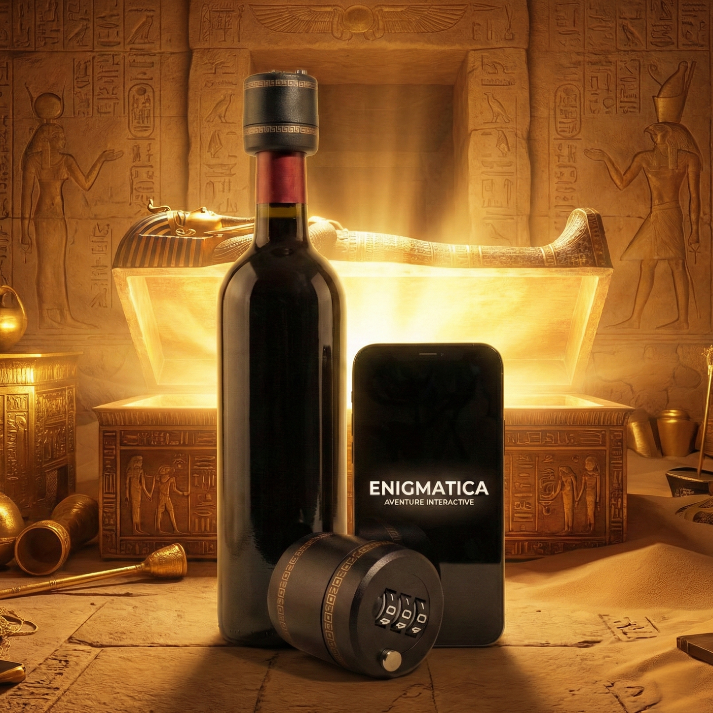 Cadenas à Bouteille - Jeu d'énigme interactif inclus